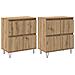 Sideboards 2 pcs rovere artigianale 120 x 35 x 70 cm - Foto miniatura 1