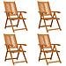 Poltrona Reclinabile 4 pcs Marrone 57 x 71 x 90cm legno - Foto miniatura 1