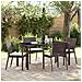 Set da Pranzo per Giardino 5 pcs Marrone Poly Rattan - Foto miniatura 2