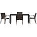 Set da Pranzo per Giardino 5 pcs Marrone Poly Rattan - Foto miniatura 7