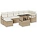 Set Divano da Giardino 8 pcs Beige Poly Rattan - Foto miniatura 1