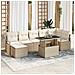 Set Divano da Giardino 8 pcs Beige Poly Rattan - Foto miniatura 2