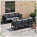 Set Divano da Giardino 7 pcs Nero Alluminio - Foto miniatura 5