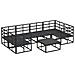 Set Divano da Giardino 7 pcs Nero Alluminio - Foto miniatura 7