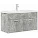 Mobile da Bagno con Lavabo Integrato e Rubinetto Grigio Cemento - Foto miniatura 1