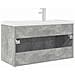 Mobile da Bagno con Lavabo Integrato e Rubinetto Grigio Cemento - Foto miniatura 8