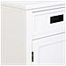 Credenza In Legno Bianco Con 3 Ante E 3 Cassetti 135x40x80,5h Cm - Foto miniatura 8