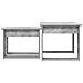 Set di Tavolini da Caffè 2 pcs Grigio cemento Legno multistrato - Foto miniatura 8