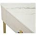 Set 2 Tavolini Alti Wedding Quadrati In Crema E Oro 45x45x90 E 40x40x70 Cm - Foto miniatura 7