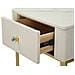Set 2 Tavolini Alti Wedding Quadrati In Crema E Oro 45x45x90 E 40x40x70 Cm - Foto miniatura 8