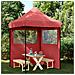 Tenda Party Borgogna 200 x 200 x 306 cm Tessuto Oxford - Foto miniatura 2