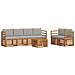 Set divani con cuscino 7 pcs Grigio Naturale e Chiaro - Foto miniatura 1