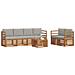Set divani con cuscino 7 pcs Grigio Naturale e Chiaro - Foto miniatura 3