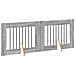 Cancello per cani con supporti 2 pcs Grigio Sonoma 80 x 60 cm - Foto miniatura 4