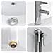 Lavabo da bagno Cromato 61 x 40 x 16,5 cm Metallo - Foto miniatura 7