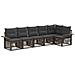 Set Divano da Giardino 6 pcs Grigio polyrattan - Foto miniatura 1