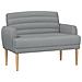 Loveseat con bottoni imbottiti Grigio Chiaro 116 x 67 x 80 cm - Foto miniatura 1