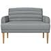 Loveseat con bottoni imbottiti Grigio Chiaro 116 x 67 x 80 cm - Foto miniatura 3