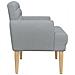 Loveseat con bottoni imbottiti Grigio Chiaro 116 x 67 x 80 cm - Foto miniatura 4