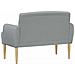 Loveseat con bottoni imbottiti Grigio Chiaro 116 x 67 x 80 cm - Foto miniatura 5