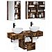 Set di Armadi da Bagno 5 pcs Rovere Fumo 43 x 11,5 x 60,5 cm - Foto miniatura 3