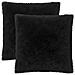 Cuscino con cuscino HEERLEN 2 pz Nero Fleece PV - Foto miniatura 1