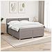Letto box spring con materasso Tortora 160 x 200 cm Tessuto - Foto miniatura 4