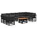 Set Divano da Giardino 11 pz Nero e Grigio scuro polyrattan - Foto miniatura 1