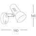 SPOT-CARRERA-1 - Applique dalla forma semplice bianca 42 watt E27 - Foto miniatura 5
