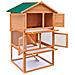 Gabbia Coniglio All'aperto Per Piccoli Animali Domestici 3 Piani Legno - Foto miniatura 3