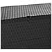 Baule da Giardino Antracite 120x56x63 cm in Rattan PP - Foto miniatura 8