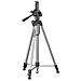 Alpha 2800 - Treppiede mobile con supporto per smartphone (184, 5 cm di altezza, con testa a 3 vie, 2 estrazioni), argento - Foto miniatura 1