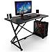 Scrivania Gaming Per Pc Con Bordo Ergonomico Nero - Foto miniatura 1