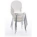 Sedia Impilabile Diego in Legno I Sedia Attesa in Metallo I Sedia Ergonomica Conferenza I Sedia Design Classico Riunioni O Sale Bianco - Foto miniatura 2