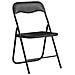 Sedia Pieghevole Felix In Plastica (pvc) I Sedia Chiudibile Telaio In Metallo E Seduta In Plastica Imbottita I Sedia Riunioni Ospiti Nero-nero - Foto miniatura 1