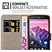 Custodia Compatibile Con Lg Nexus 5 In Marrone Cappuccino - Coperchio Protettiva Con Chiusura Magnetica, Funzione Stand E Tasca Per Le Carte - Foto miniatura 2