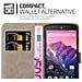 Custodia Compatibile Con Lg Nexus 5 In Marrone Cappuccino - Coperchio Protettiva Con Chiusura Magnetica, Funzione Stand E Tasca Per Le Carte - Foto miniatura 6
