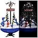 Albero Di Natale Con Nevicata E Base Ad Ombrello Blu 170 Cm Pvc - Foto miniatura 1