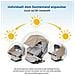 Universale Bambino Parasole Per Carrozzina Passeggino Buggy E Navicella Passeggino Sun Sail Con Protezione Uv 50 E Su E Gi Funzione Dello Scorrevole - Beige. . . - Foto miniatura 4