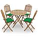 Set Da Pranzo Da Giardino 5 Pz Pieghevole Con Cuscini In Bamb? - Foto miniatura 1