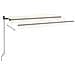 Tenda da Sole Retrattile Manuale LED 450x350 cm Crema - Foto miniatura 2