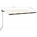 Tenda da Sole Retrattile Manuale LED 450x350 cm Crema - Foto miniatura 4