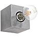 Lampada Da Parete Quadrata Da Superficie Grigia E27 - Foto miniatura 3