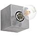 Lampada Da Parete Quadrata Da Superficie Grigia E27 - Foto miniatura 1