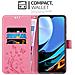 Custodia Compatibile Con Xiaomi Redmi 9t / Poco M3 In Rosa Fiore - Coperchio Protettivo In Design Floreale Con Chiusura Magnetica, Funzione Stand E Slot Per Carte - Foto miniatura 3