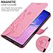 Custodia Compatibile Con Samsung Galaxy A91 In Rosa Fiore - Coperchio Protettivo In Design Floreale Con Chiusura Magnetica, Funzione Stand E Slot Per Carte - Foto miniatura 5