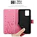 Custodia Compatibile Con Samsung Galaxy A91 In Rosa Fiore - Coperchio Protettivo In Design Floreale Con Chiusura Magnetica, Funzione Stand E Slot Per Carte - Foto miniatura 6