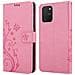Custodia Compatibile Con Samsung Galaxy A91 In Rosa Fiore - Coperchio Protettivo In Design Floreale Con Chiusura Magnetica, Funzione Stand E Slot Per Carte - Foto miniatura 8