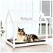 Cuccia per Cani Bianca 101x70x90 cm in Legno Massello di Pino - Foto miniatura 6