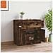 Credenza Rovere Fumo 70x35,5x67,5 Cm In Legno Multistrato - Foto miniatura 3